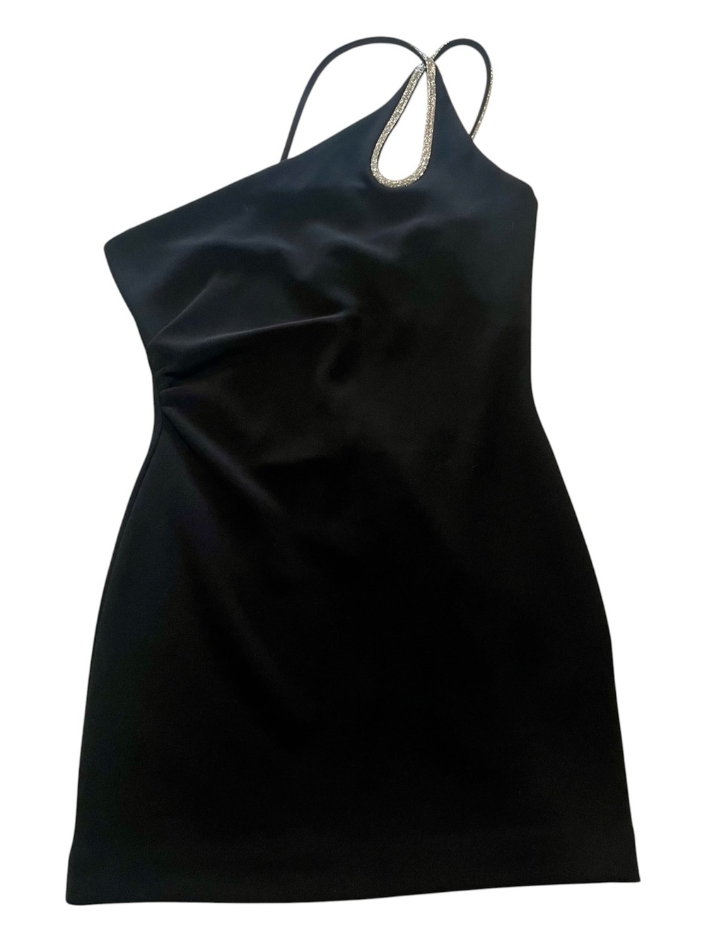 Ever New Black One-Shoulder Mini Dress with Crystal-Trim Strap